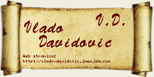 Vlado Davidović vizit kartica